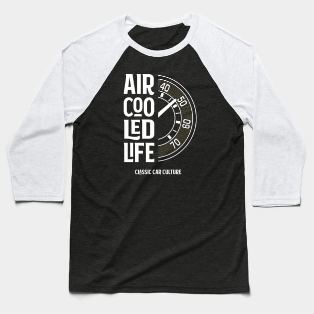 Air cooled Life - Speedo Tachometer vdub Classic Car Culture Baseball T-Shirt by Aircooled Life